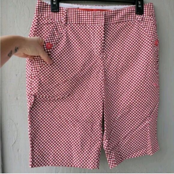 Puma Red Geometric Chino Golf Shorts 4 - Picture 6 of 6